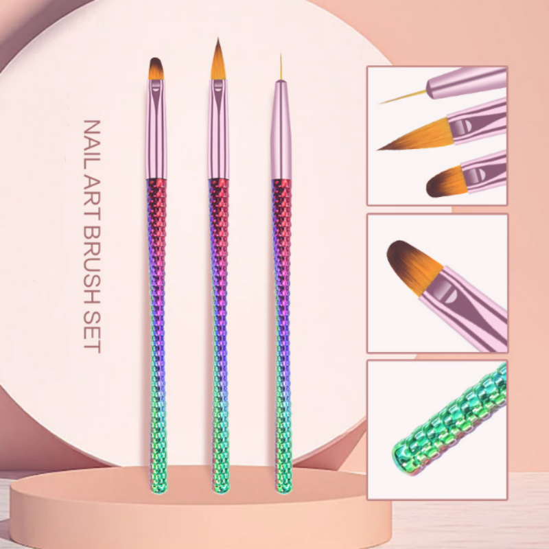 3PCS Nail Art Brush Set