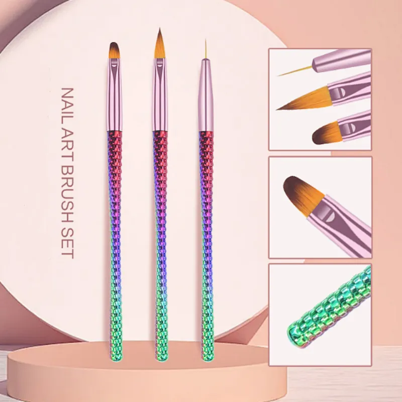 3PCS Nail Art Brush Set